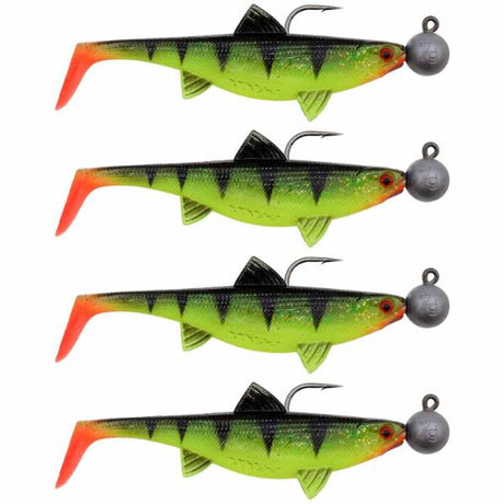 Senshu Real Fin Shad 8 Ready2Catch 8cm 11g 4er Shiny Tiger