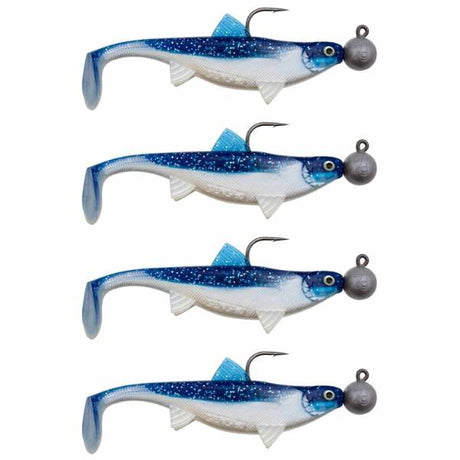 Senshu Real Fin Shad 8 Ready2Catch 8cm 11g 4er Flaky Blue