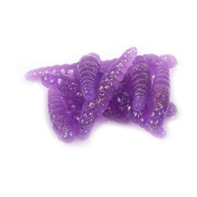Libra Lures Largo Slim Larve 3,4cm 12er Set Purple Glitter