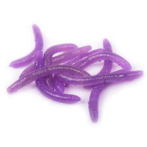 Libra Lures Fatty D'Worm 6,5 cm | 10 Stück Purple Glitter