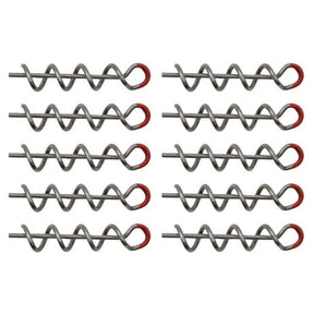 Senshu Jig Schraube Rot/Silber | 10 Stk