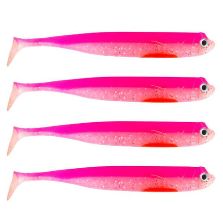 Eurocatch Fishing Zander Gummifisch Shad 12cm, 5 Stk UV Pink - 15cm