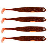 Eurocatch Fishing Zander Gummifisch Shad 12cm, 5 Stk UV Moteroil- 15cm