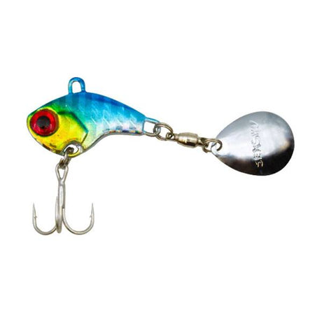Senshu Tetracup Jig Spinner 65mm 10g Grün Gelb Blue Silver