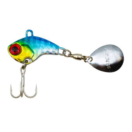 Senshu Tetracup Jig Spinner 65mm 10g Blau Gelb Blue Silver