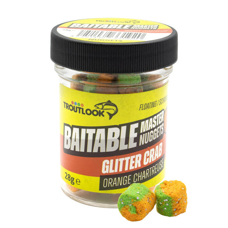 Troutlook Master Nuggets Forellen Teig 28g Orange Chartreuse Crab