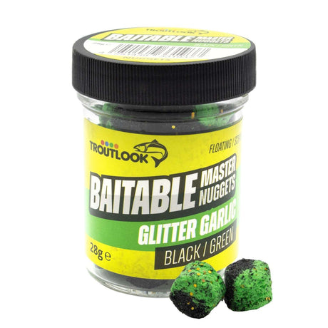 Troutlook Master Nuggets Forellen Teig 28g Black-Green Garlic