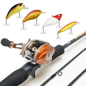 Eurocatch Baitcaster-Set 1,80 m – inkl. 200 m geflochtener Schnur