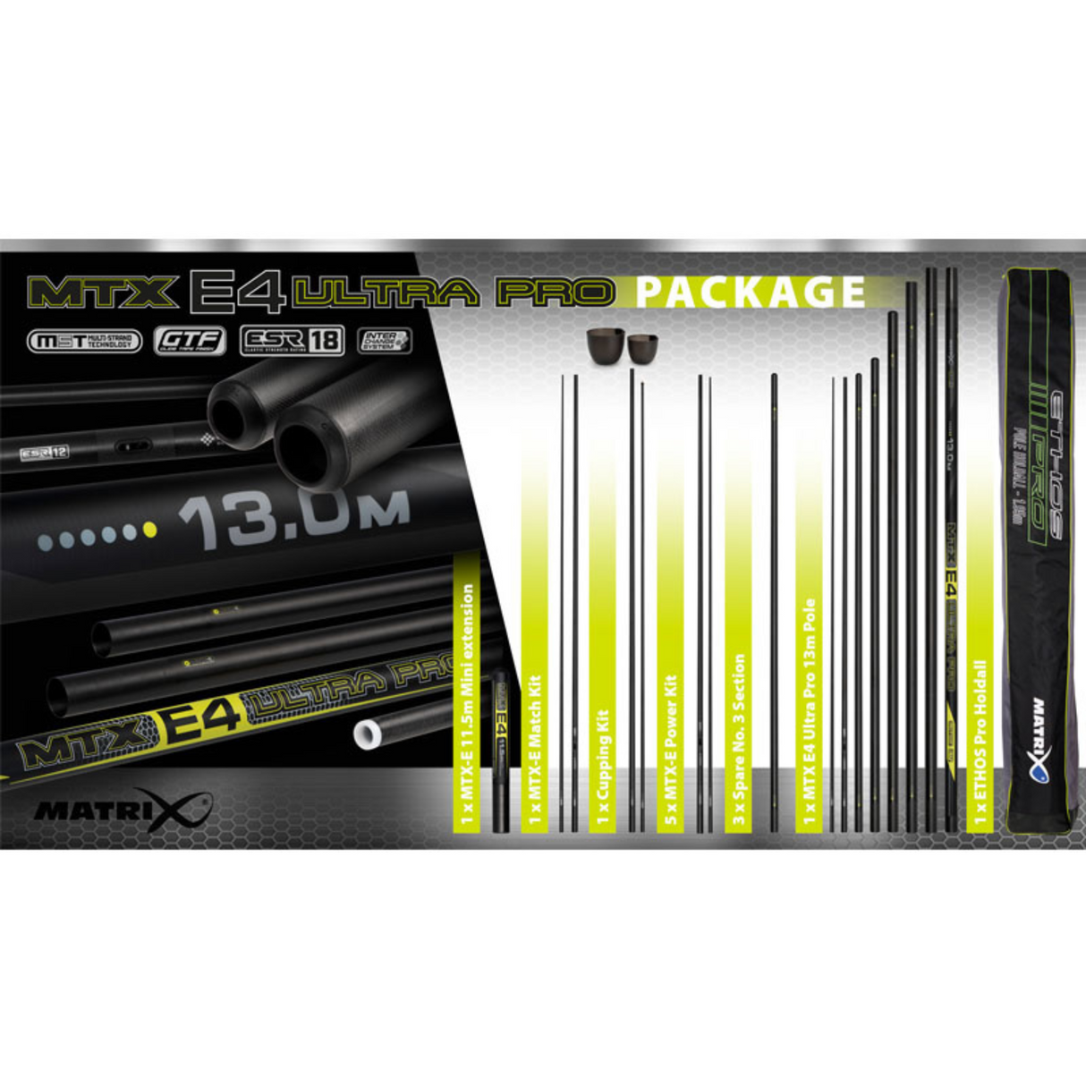 Matrix MTX E4 Ultra Pole | 13,00m | Pro-Paket