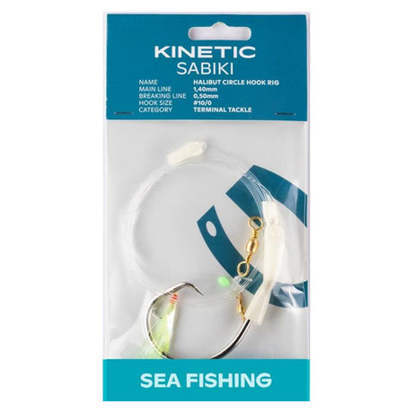 Kinetic Sabiki Heilbutt Circle Hook Glow Hakengröße 10/0