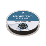 Kinetic 8-Braid Angelschnur Schwarz 300m 0.20mm