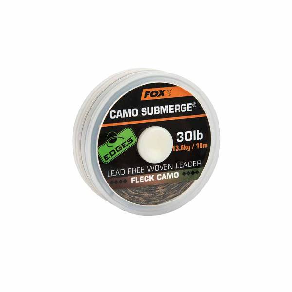 Fox Edges Submerge Camo Bleifreies, gewebtes Vorfach | 10m 30lb