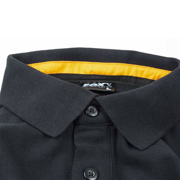 Fox Collection Polo Shirt Schwarz/Orange
