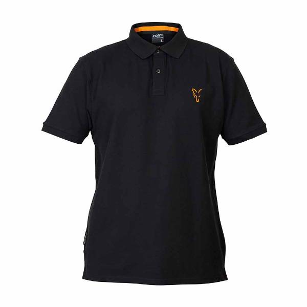 Fox Collection Polo Shirt Schwarz/Orange