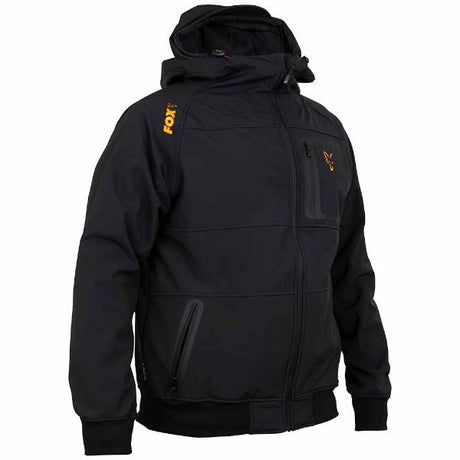 Fox Collection Shell-Hoodie Schwarz/Orange