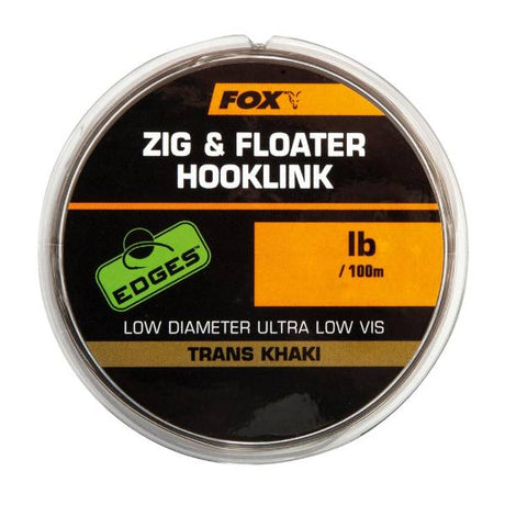 Fox Zig & Floater Hooklink Trans Khaki 0,28mm 5,44kg