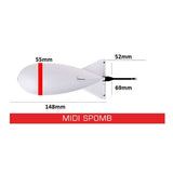 Spomb Spod Futterrakete Weiss Midi Spomb