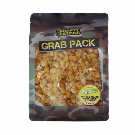 Crafty Catcher Ganzer Mais, Chili & Knoblauch Partikel 1,1L Grab Pack
