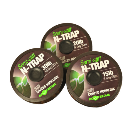 Korda N-TRAP Semi-Stiff Vorfach Silt 13,6kg 20m