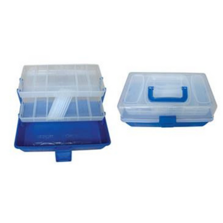 LFT Angelbox 2 Fächer Blau/Transparent 29,4x18,7x15cm