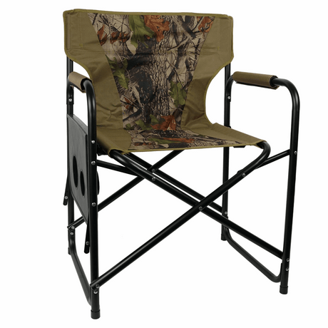Eurocatch | 2X Klappstuhl Camping | Mit Seitentisch – Camouflage – Directors Chair