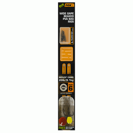 Fox Edges Wide Gape Beaked PVA Ready Rig Größe 6