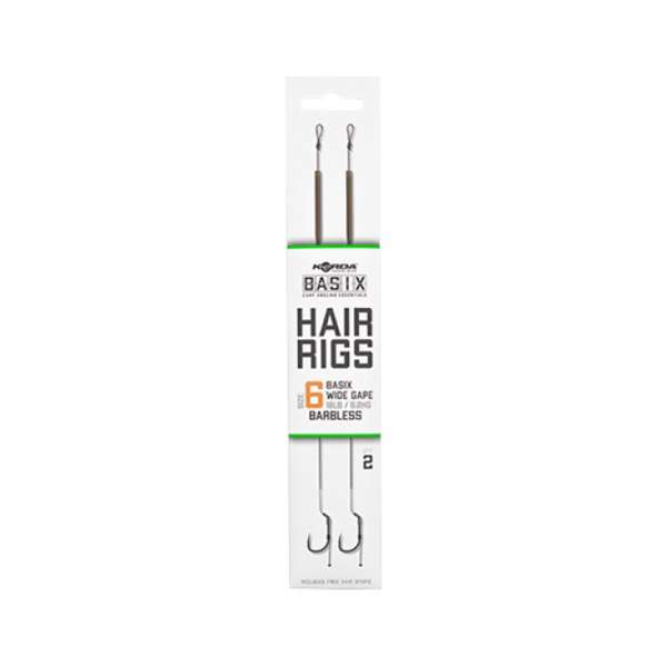 Korda Basix Hair Rigs Wide Gape Barbless Unterlinie 6