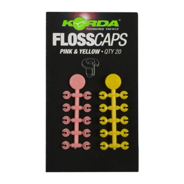 Korda Floss Caps für Pop-Ups Pink Gelb