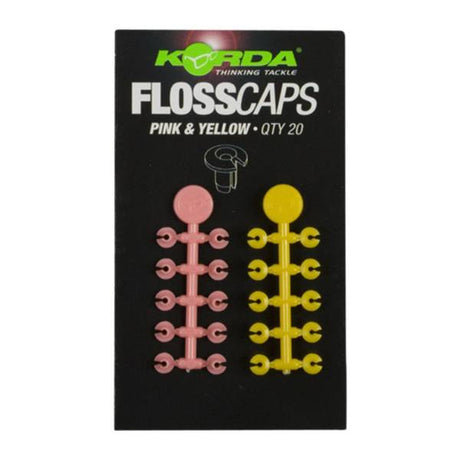 Korda Floss Caps für Pop-Ups Pink Gelb