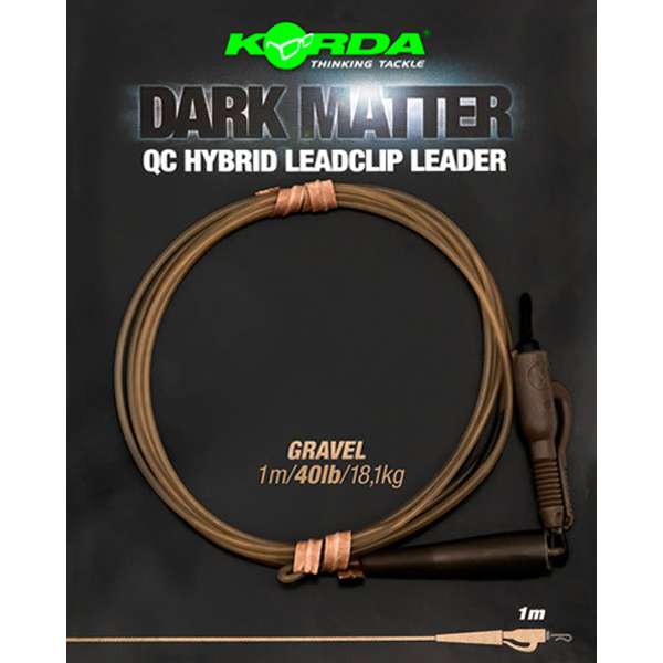 Korda Dark Matter Leader QC Hybrid Clip 1m Gravel