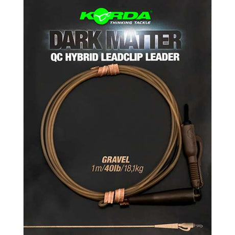 Korda Dark Matter Leader QC Hybrid Clip 50cm Gravel