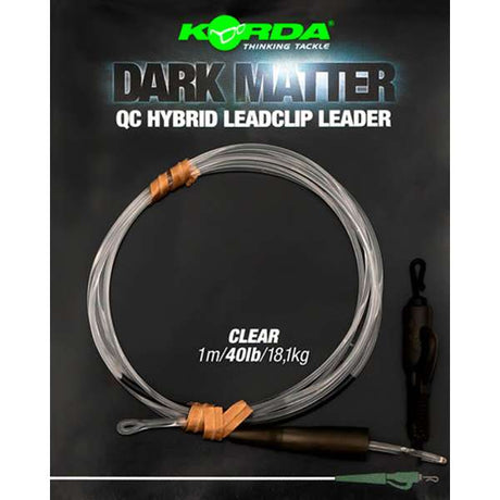 Korda Dark Matter Leader QC Hybrid Clip 50cm Clear