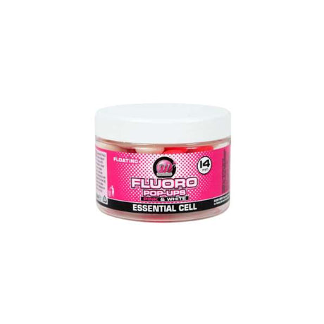 Mainline Fluoro Pop-ups Essential Cell Pink White 14mm