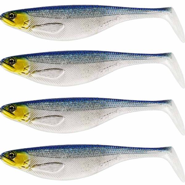 Westin ShadTeez Slim | 7,5cm | 3g | 4 Stk. Blue Headlight