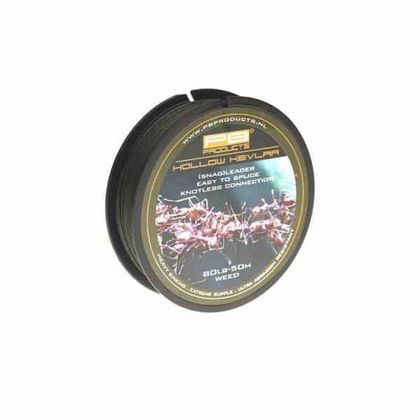 PB Products Hollow Kevlar Snag Leader 50m Weed