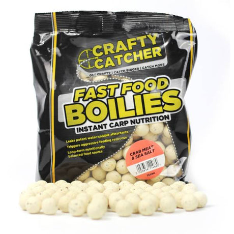 Crafty Catcher Fast Food Krabbenfleisch Meersalz Boilies 15mm 500g