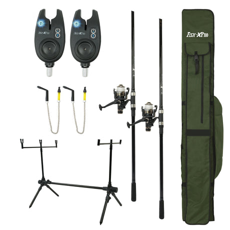 Traxis Karpfen-Overnighter-Set – Zelt, Ruten, Rollen, Rodpod