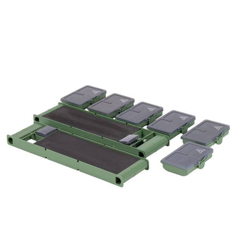 X2 Karpfenbox Grün 9-teilig Zubehör