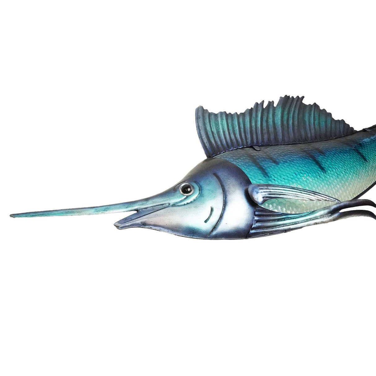 Eurocatch Segelfisch Wanddekoration 110cm 3D Metall & Glas