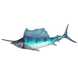 Eurocatch Segelfisch Wanddekoration 110cm 3D Metall & Glas