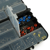 FISH-XPRO Hook & Swivel Set – 177-teilig mit Haken, Wirbeln & Tacklebox