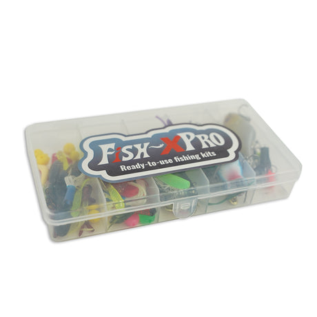 FISH-XPRO Raubfisch Köder Set 88-teilig mit Tacklebox für Hecht, Zander & Barsch