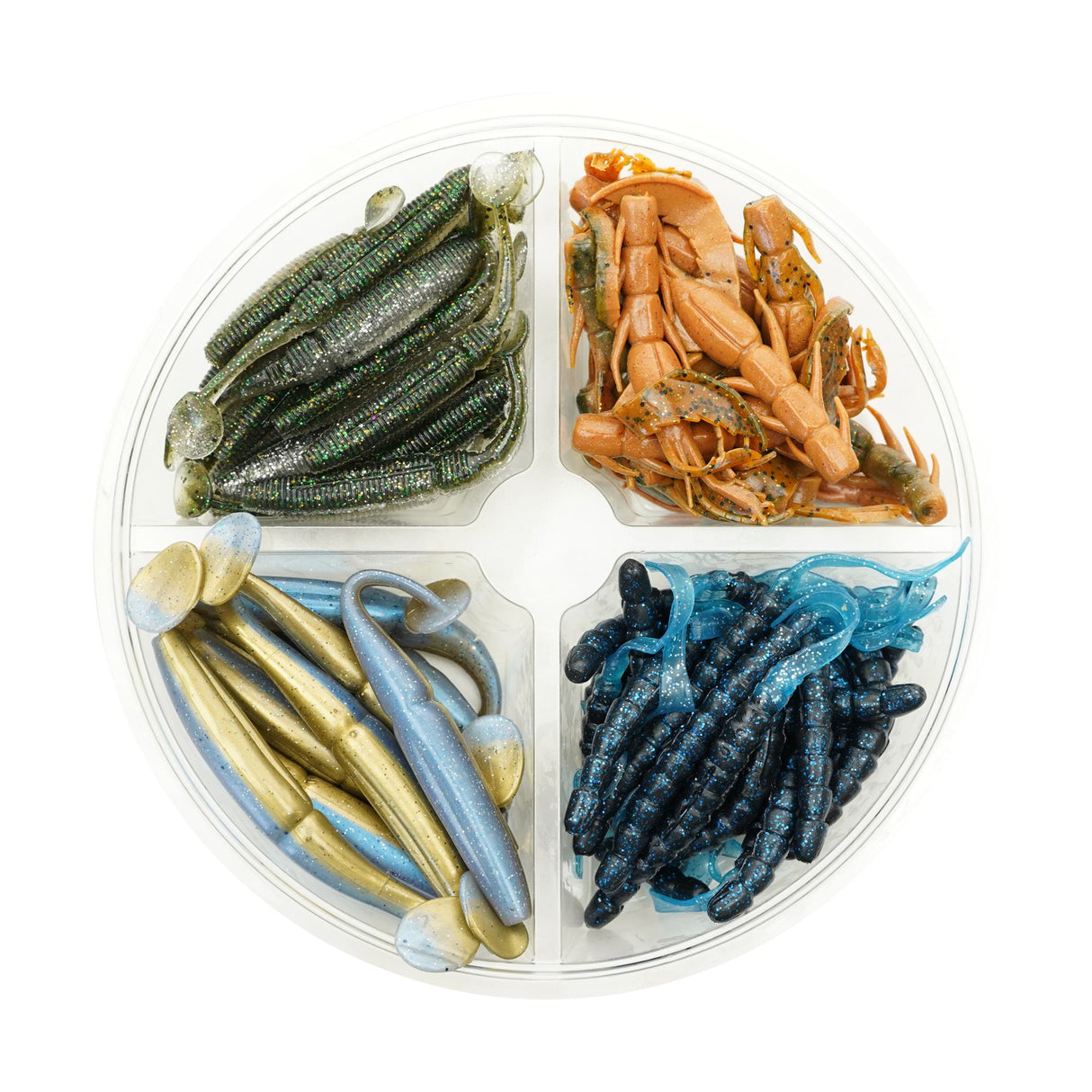 FISH-XPRO Softbait Set Natur – 7–12 cm Gummifische für klares Wasser