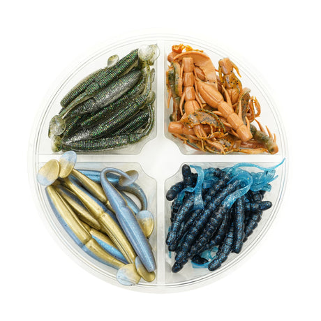 FISH-XPRO Softbait Set Natur – 7–12 cm Gummifische für klares Wasser