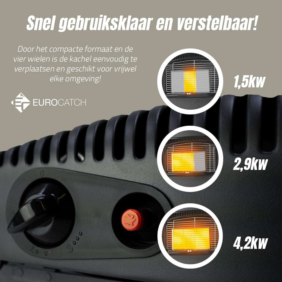 Eurocatch Gasheizer - Mobil - 4200W