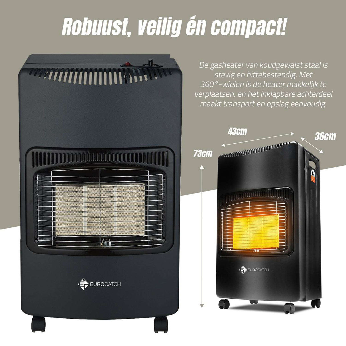 Eurocatch Gasheizer - Mobil - 4200W