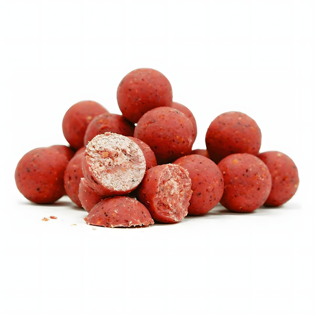 Tasty Baits Erdbeere Boilies – 20 mm – 10 kg Karpfenköder