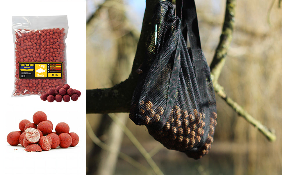 Tasty Baits Erdbeere Boilies – 20 mm – 10 kg Karpfenköder