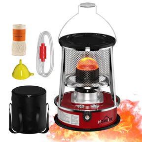 Homelux | Petroleumkachel mit Tragetasche – Kompakte Notheizung für Innen & Außen – 2600W – Mit Kraftstoffanzeige