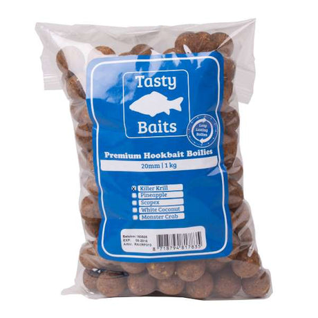 Tasty Baits Hookbait Boilies 20mm 1kg Killer Krill